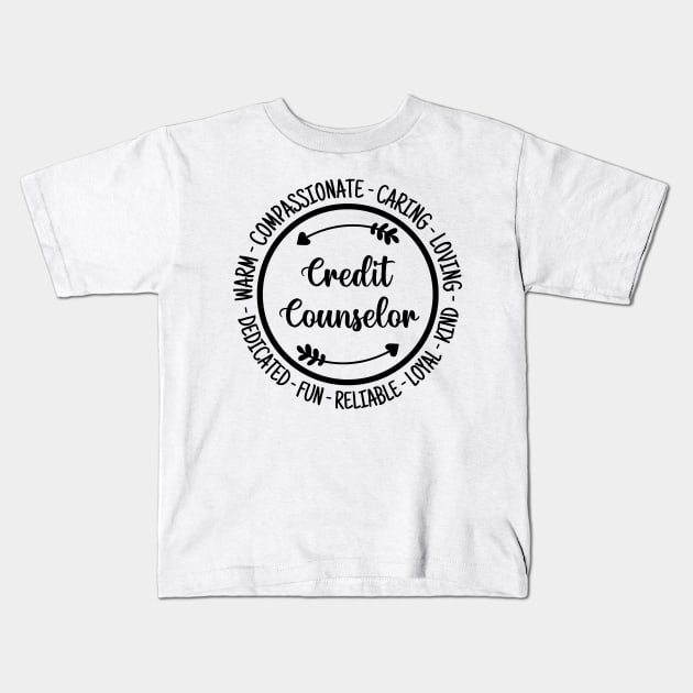 Credit Counselor Guidance Counseling Gift Kids T-Shirt by HeroGifts